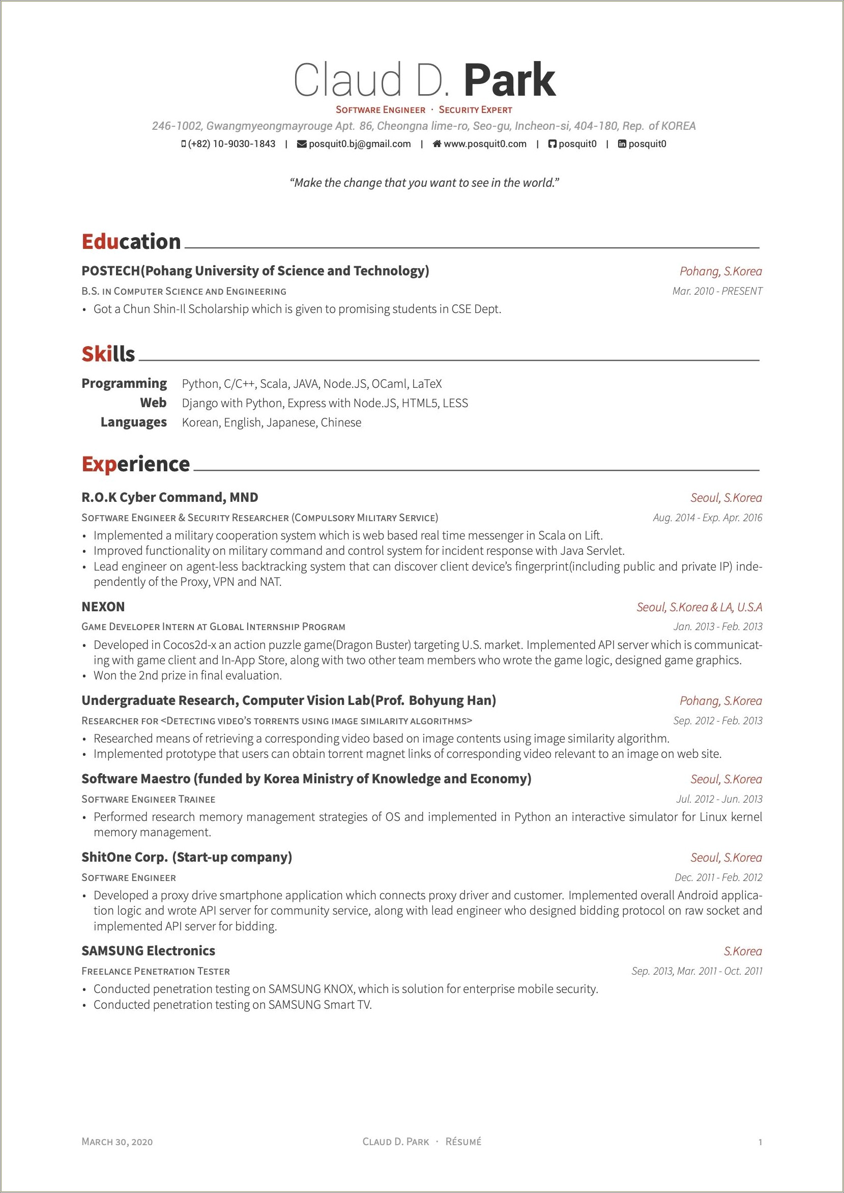 College Student Sample Resume No Experience'