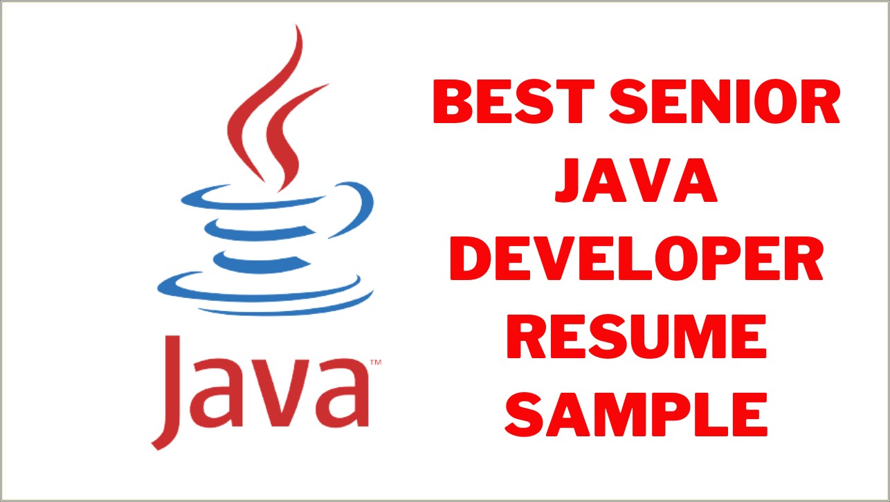Core Java Developer Resume Sample For Fresher