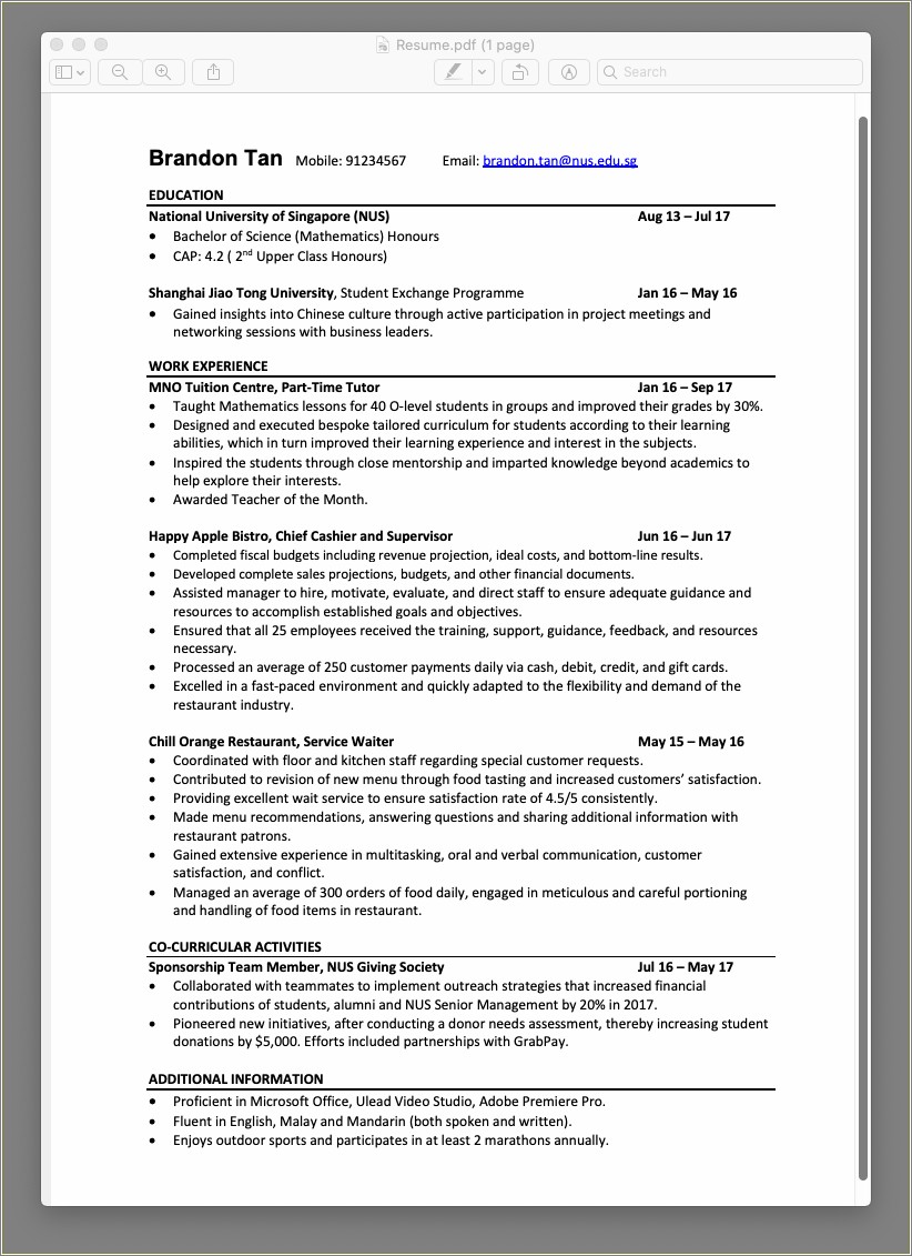 Email Resume To Hiring Manager Sample
