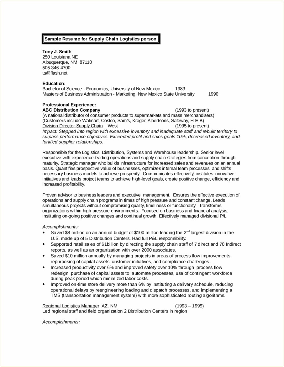 Resume Job Objective Examples Entry Level