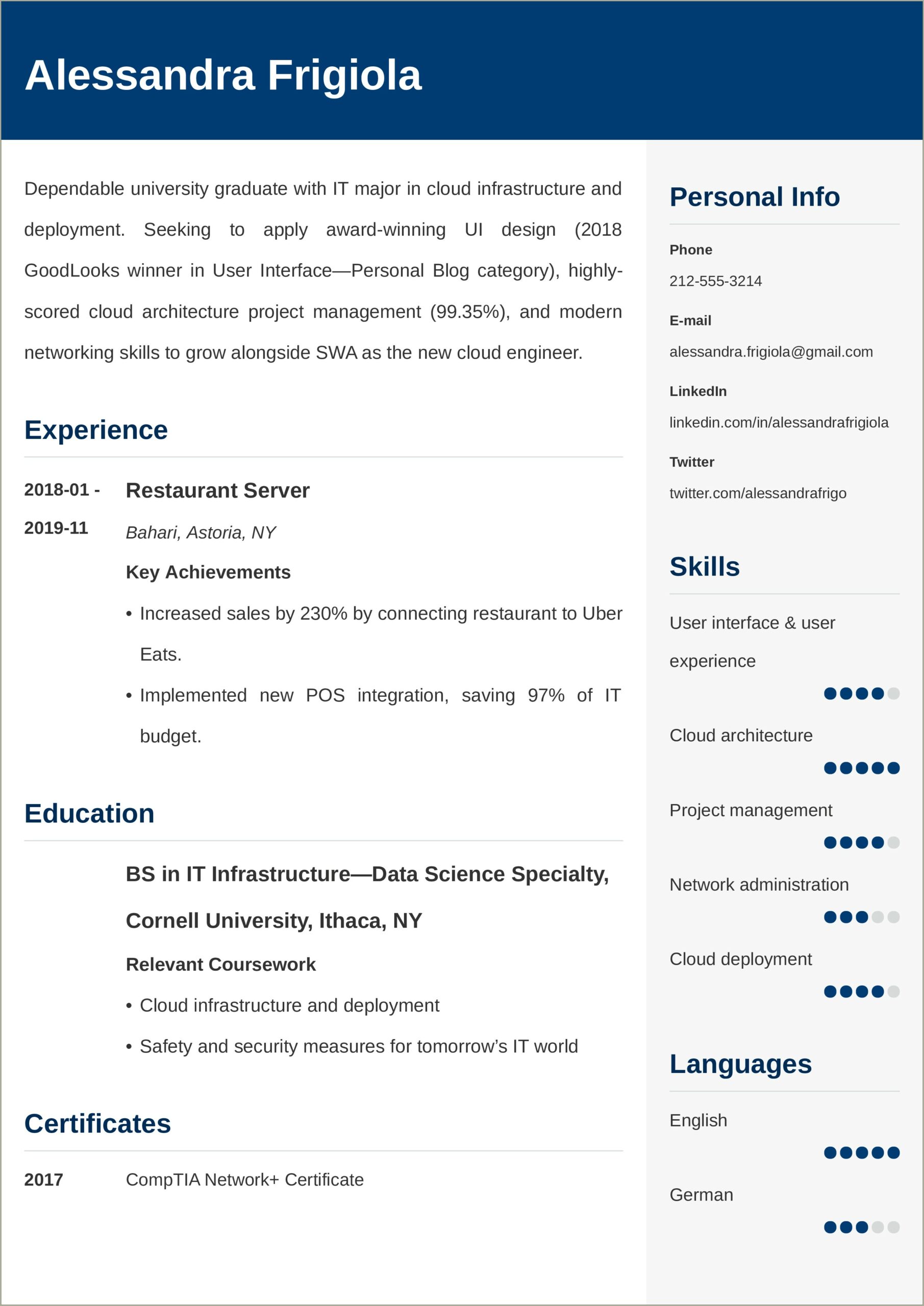 Resume Objective College Student Computer Engineering