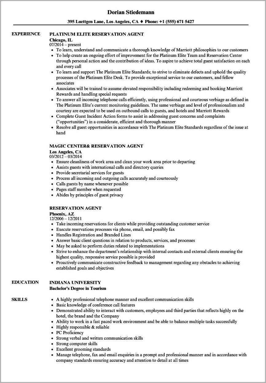 Right Of Way Agent Resume Sample