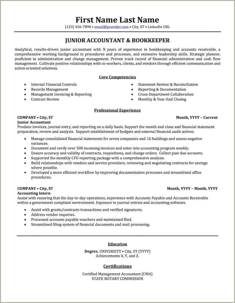 Sample Achievements In Resume For Experienced
