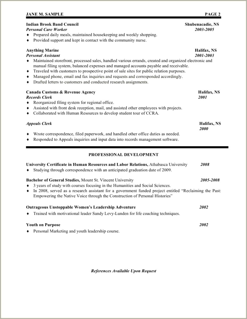 Sample Of An Assistant Hr Director Resume