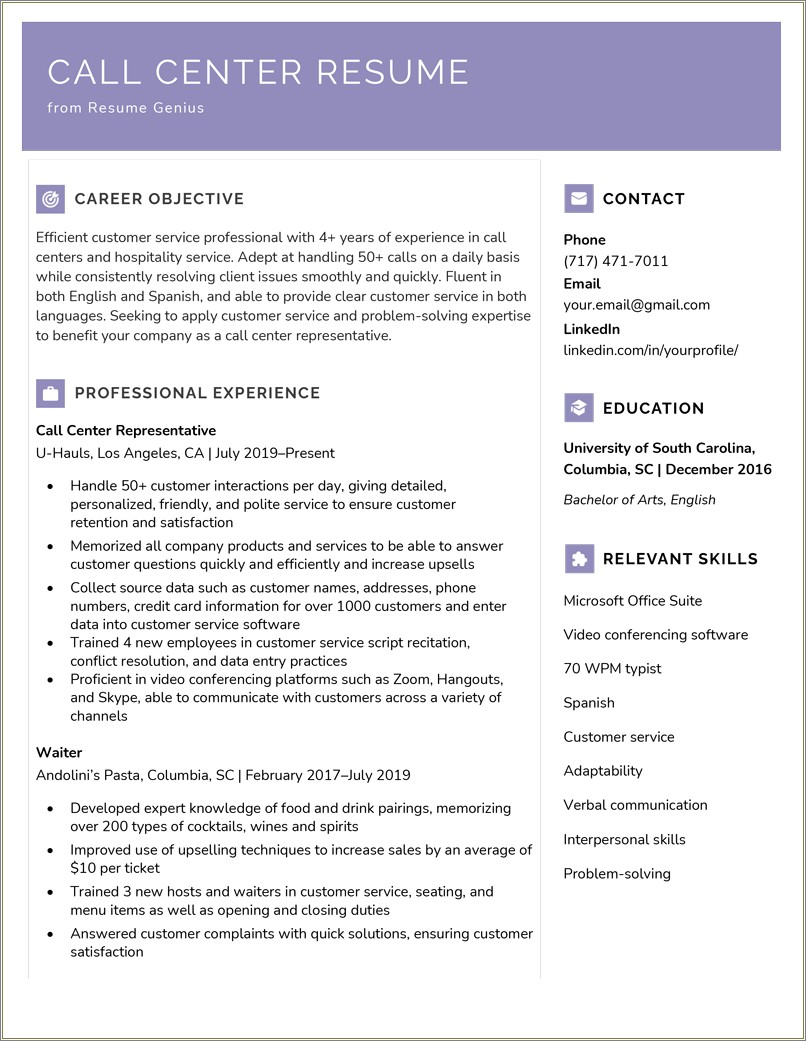Sample Resume Credit Collection Officer New Career