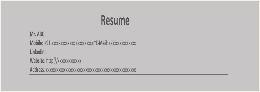Sample Resume Doc For It Freshers