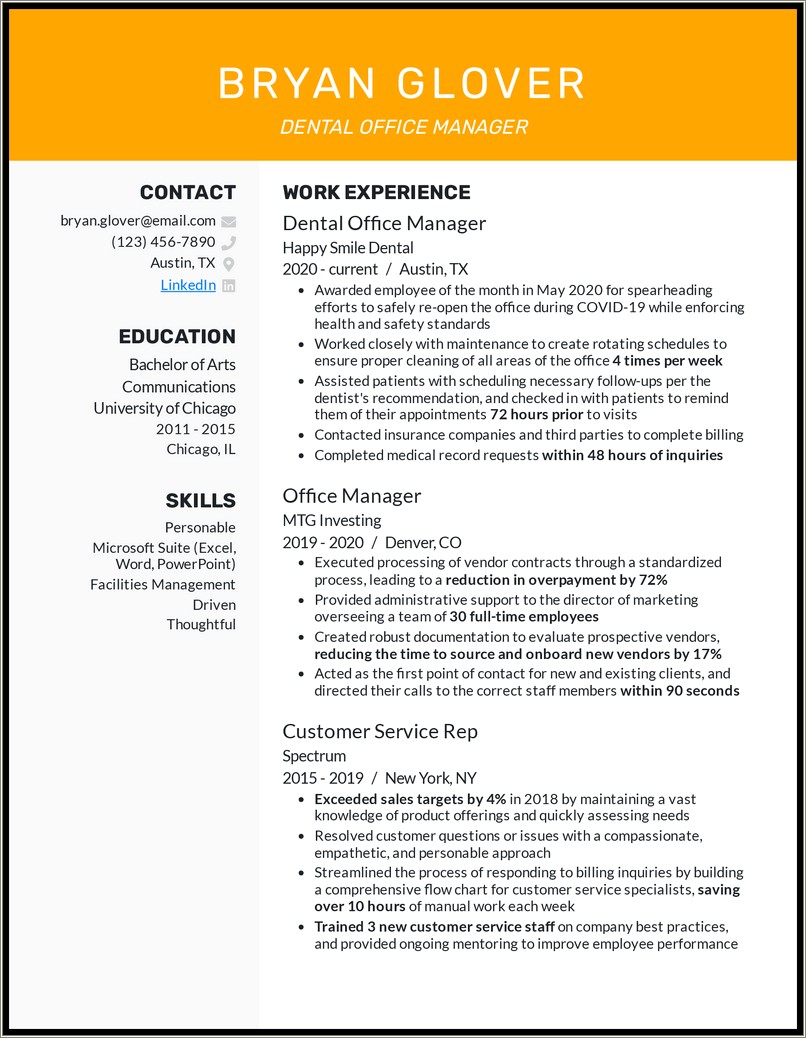 Sample Resume For Director Of Facilities