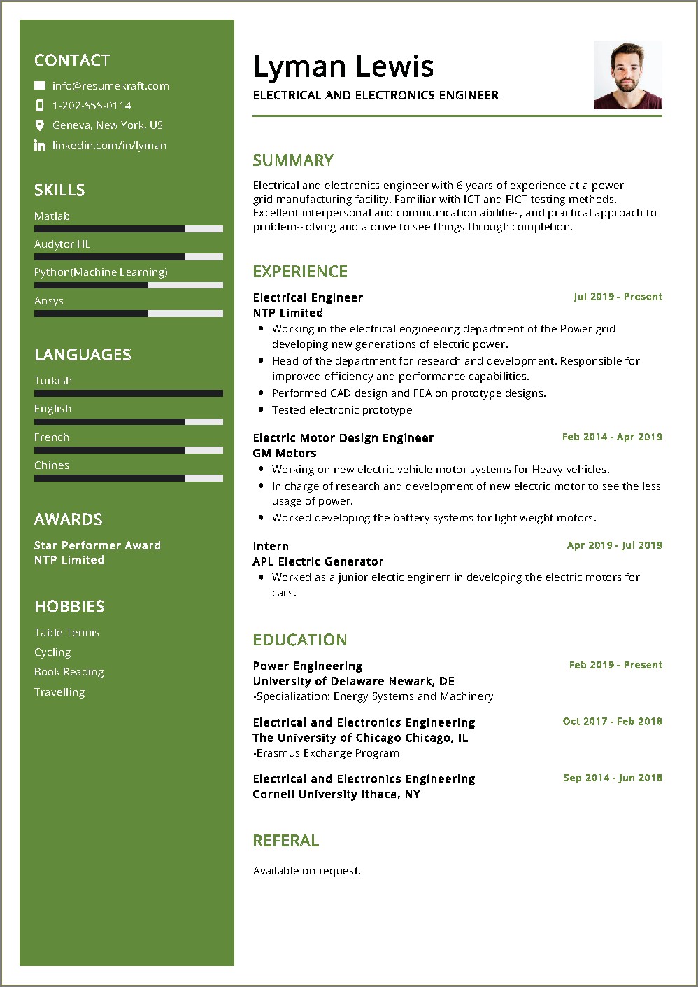 Sample Resume For Ece Engineering Students