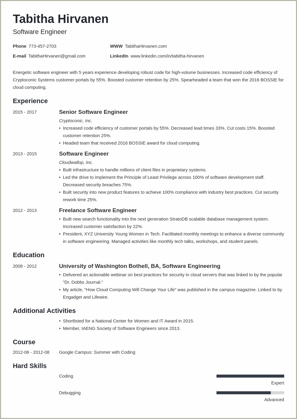 Sample Resume For Embedded Engineer Experienced