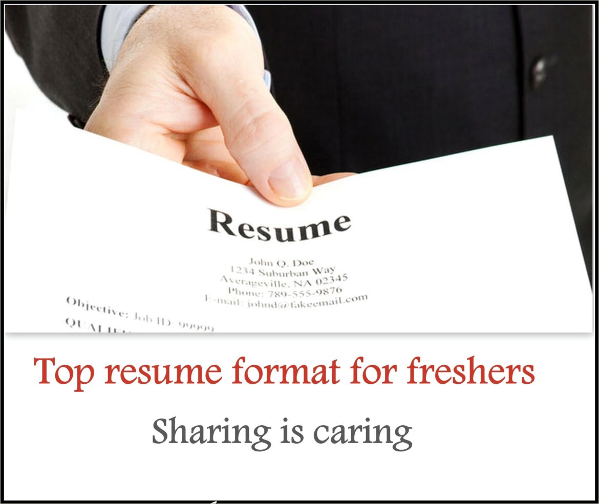 Sample Resume For Msc It Freshers