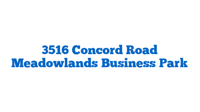 3516 Concord Road Meadowlands Business Park