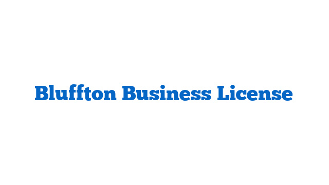 Bluffton Business License