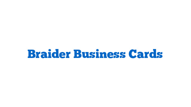 Braider Business Cards