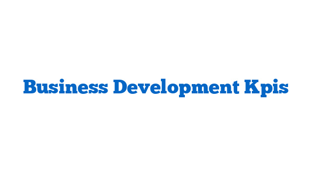 Business Development Kpis