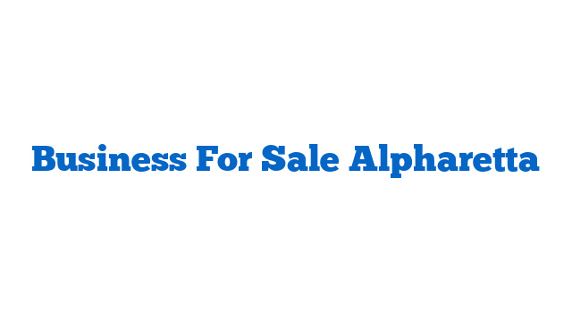 Business For Sale Alpharetta