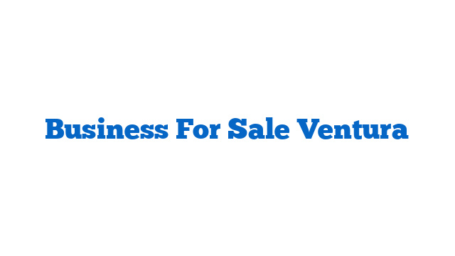 Business For Sale Ventura