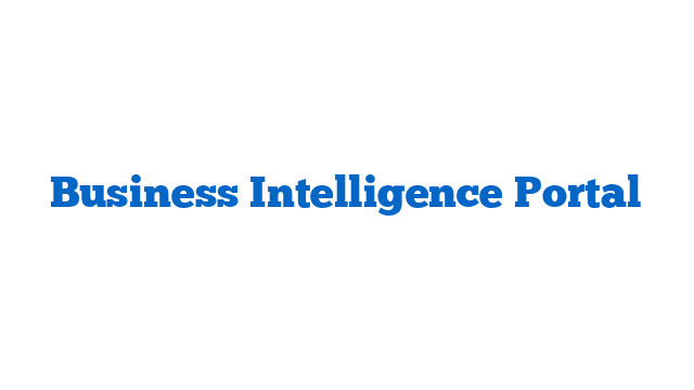Business Intelligence Portal