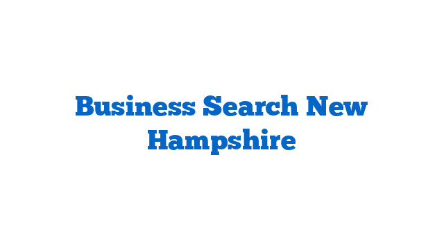 Business Search New Hampshire