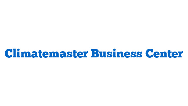 Climatemaster Business Center