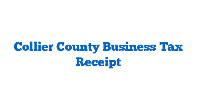 Collier County Business Tax Receipt