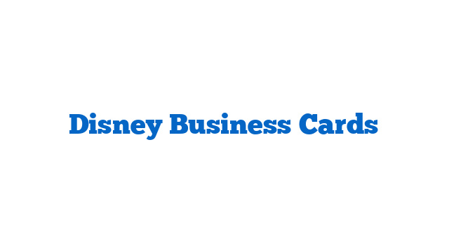 Disney Business Cards