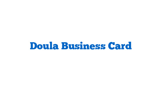 Doula Business Card