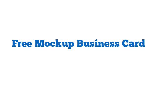 Free Mockup Business Card