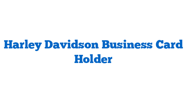 Harley Davidson Business Card Holder