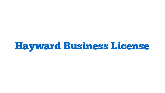 Hayward Business License