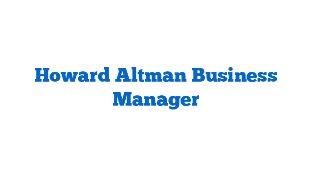 Howard Altman Business Manager