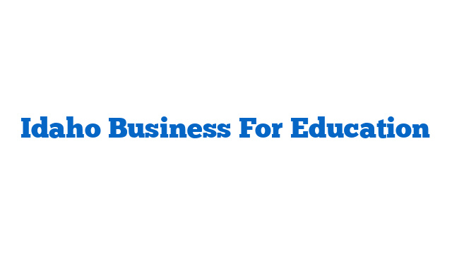 Idaho Business For Education
