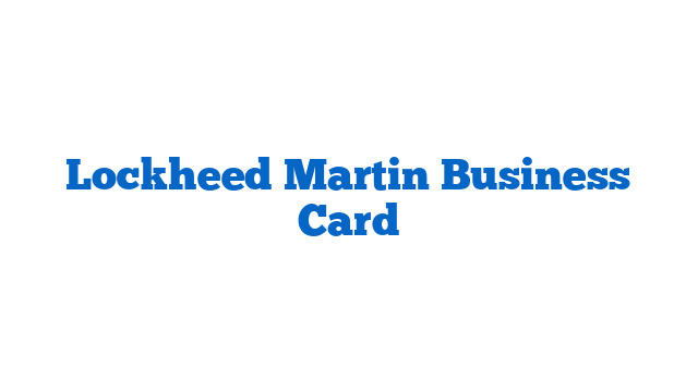Lockheed Martin Business Card
