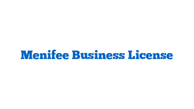 Menifee Business License