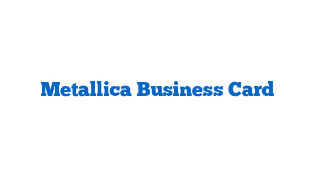 Metallica Business Card