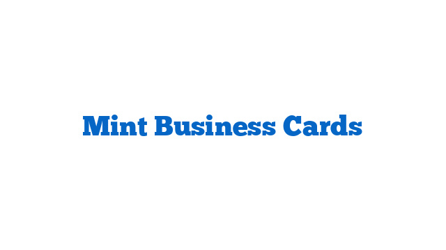 Mint Business Cards