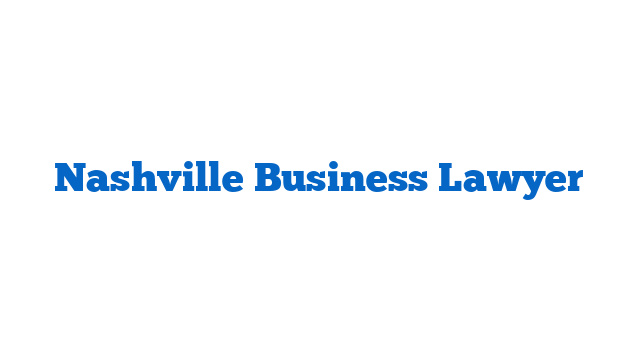 Nashville Business Lawyer