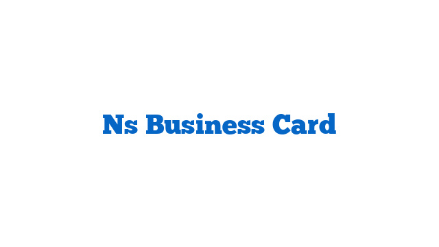 Ns Business Card
