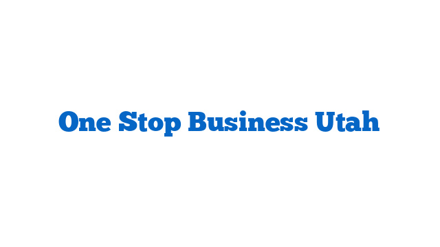 One Stop Business Utah