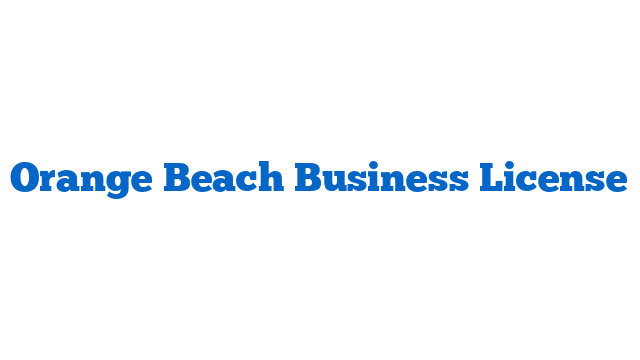 Orange Beach Business License