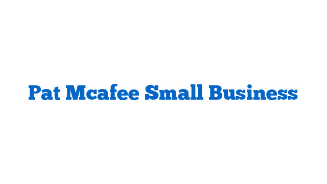 Pat Mcafee Small Business