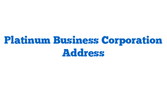 Platinum Business Corporation Address