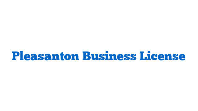 Pleasanton Business License
