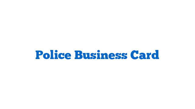 Police Business Card