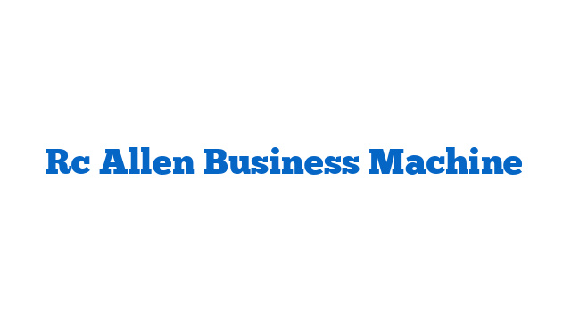 Rc Allen Business Machine
