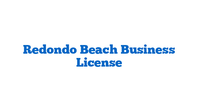 Redondo Beach Business License
