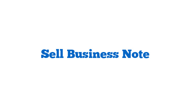 Sell Business Note