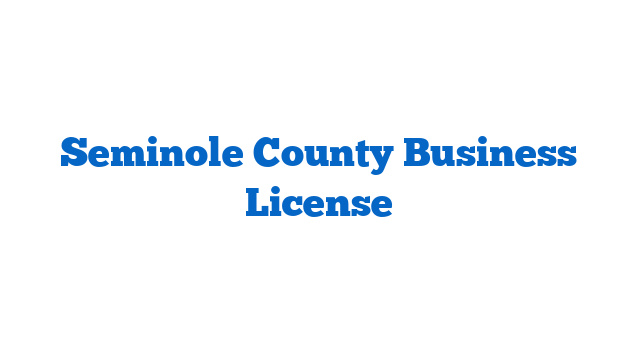 Seminole County Business License