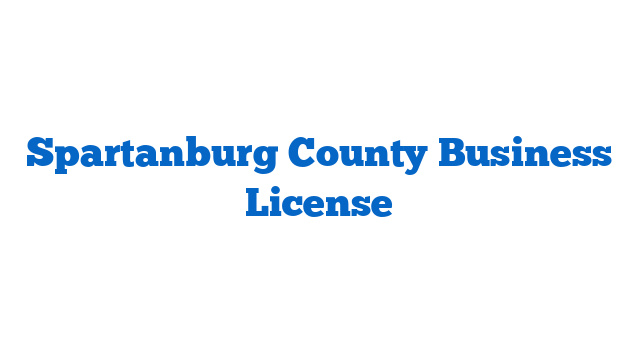 Spartanburg County Business License