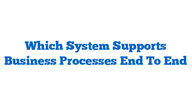 Which System Supports Business Processes End To End