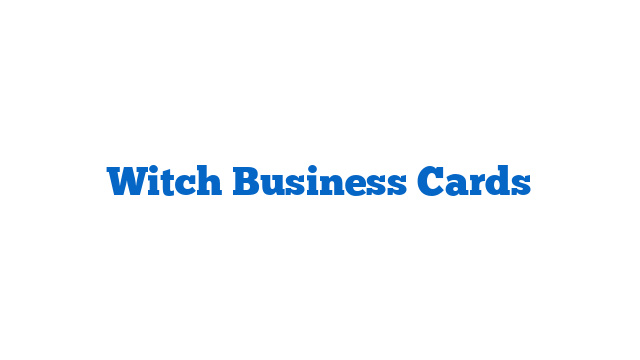 Witch Business Cards